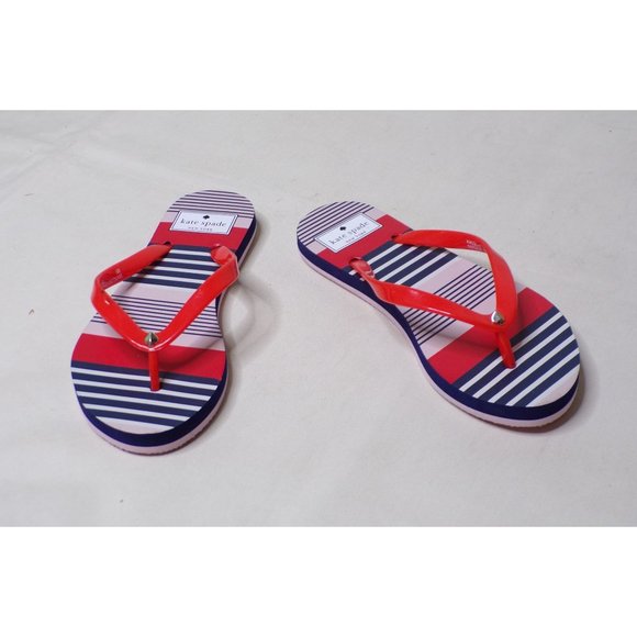 KATE SPADE Feldo Striped Flip Flops Size 5 NEW - Picture 2 of 6